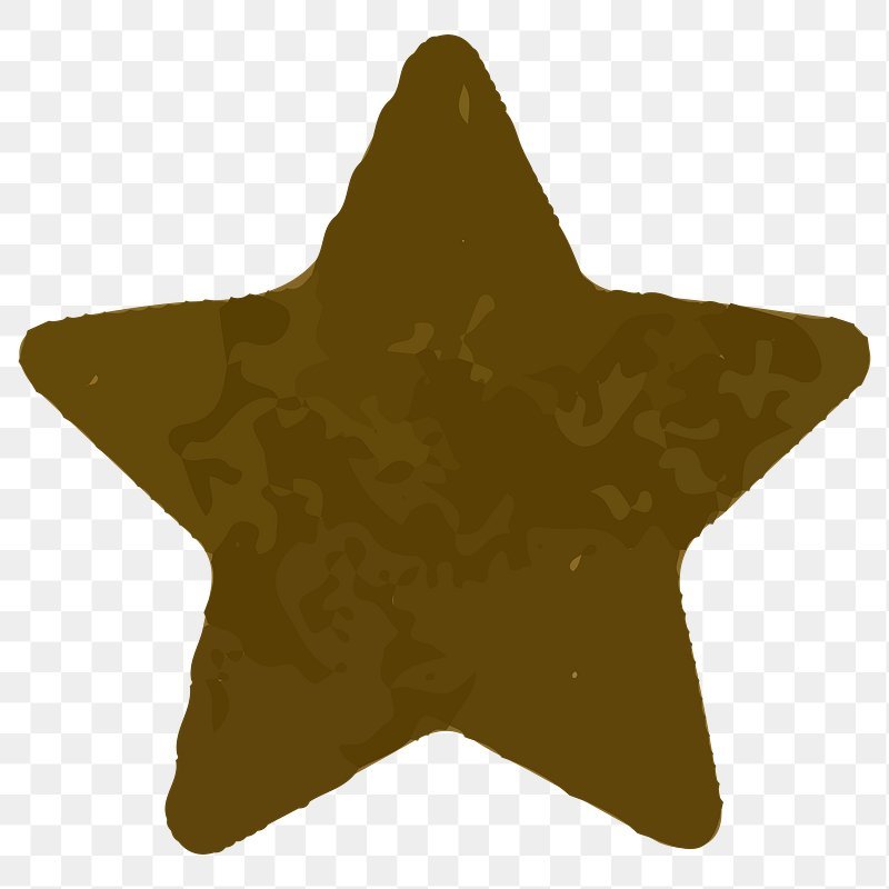 Brown Star 9cm 4pc Pack