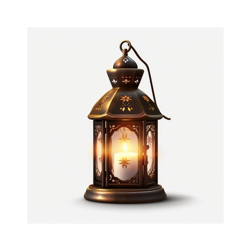Decorative Lantern with Candle