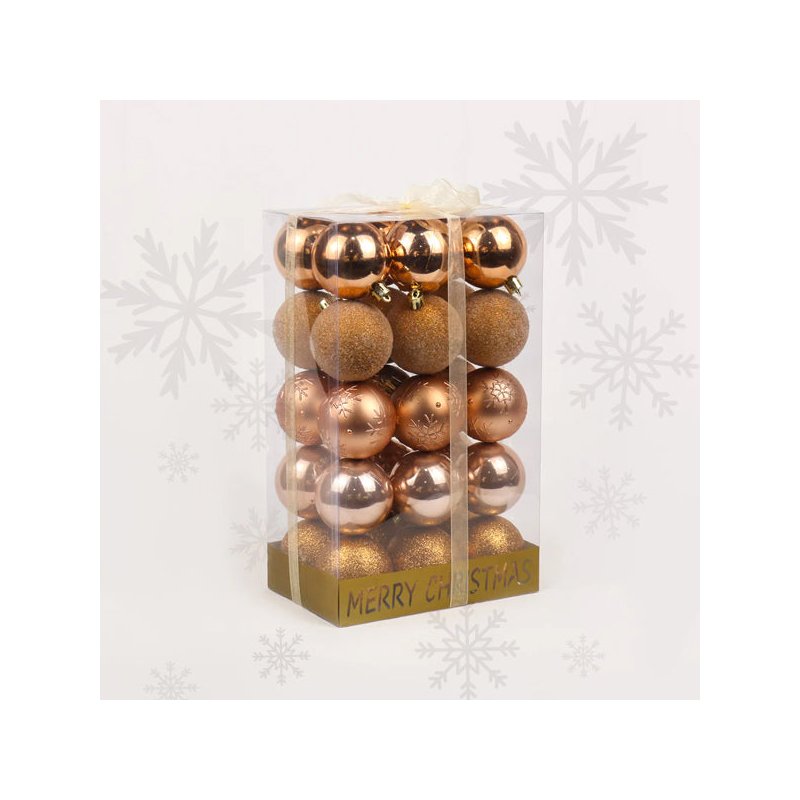 Gold Bauble Pack 6cm 30pc