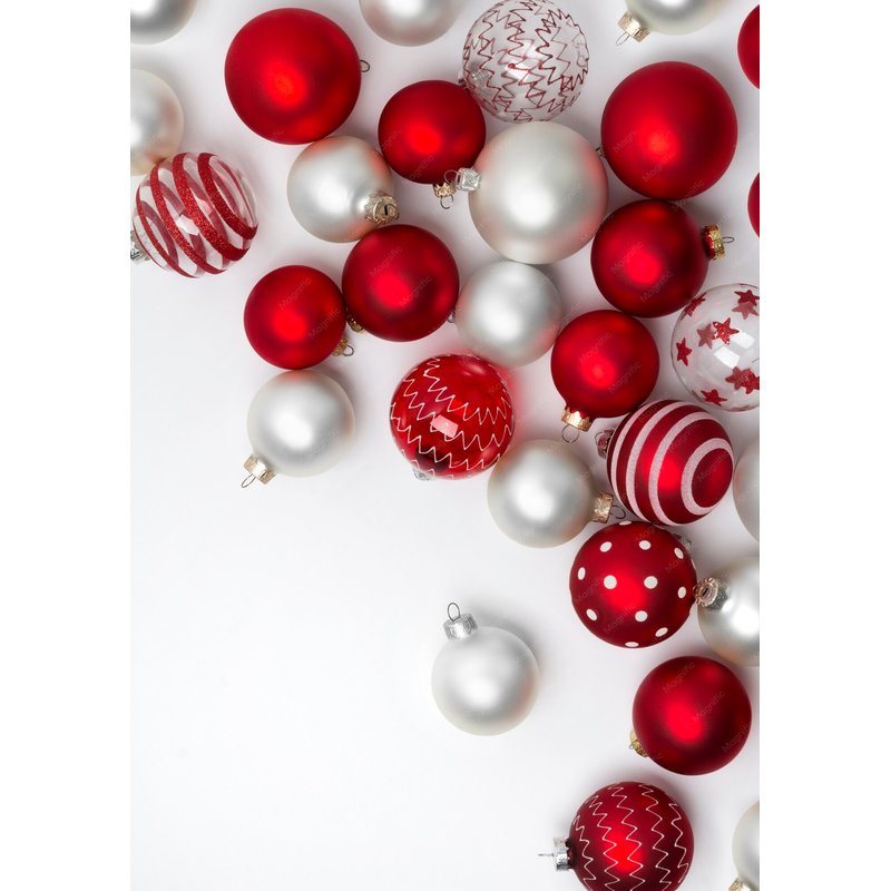 Red & White Baubles
