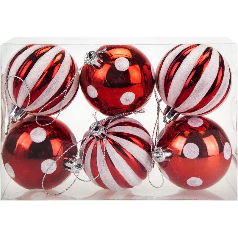 Red Baubles Pack 6cm 20pc